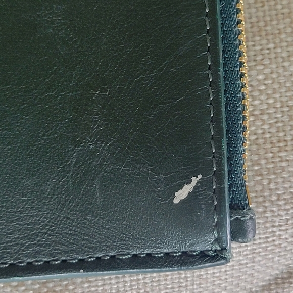 Commes des Garcons green leather wristlet Pouch - Picture 7 of 7